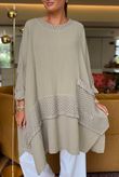 Made in Italy Paulo Pillow Cotton Honeycomb Parachute Tunic Stone